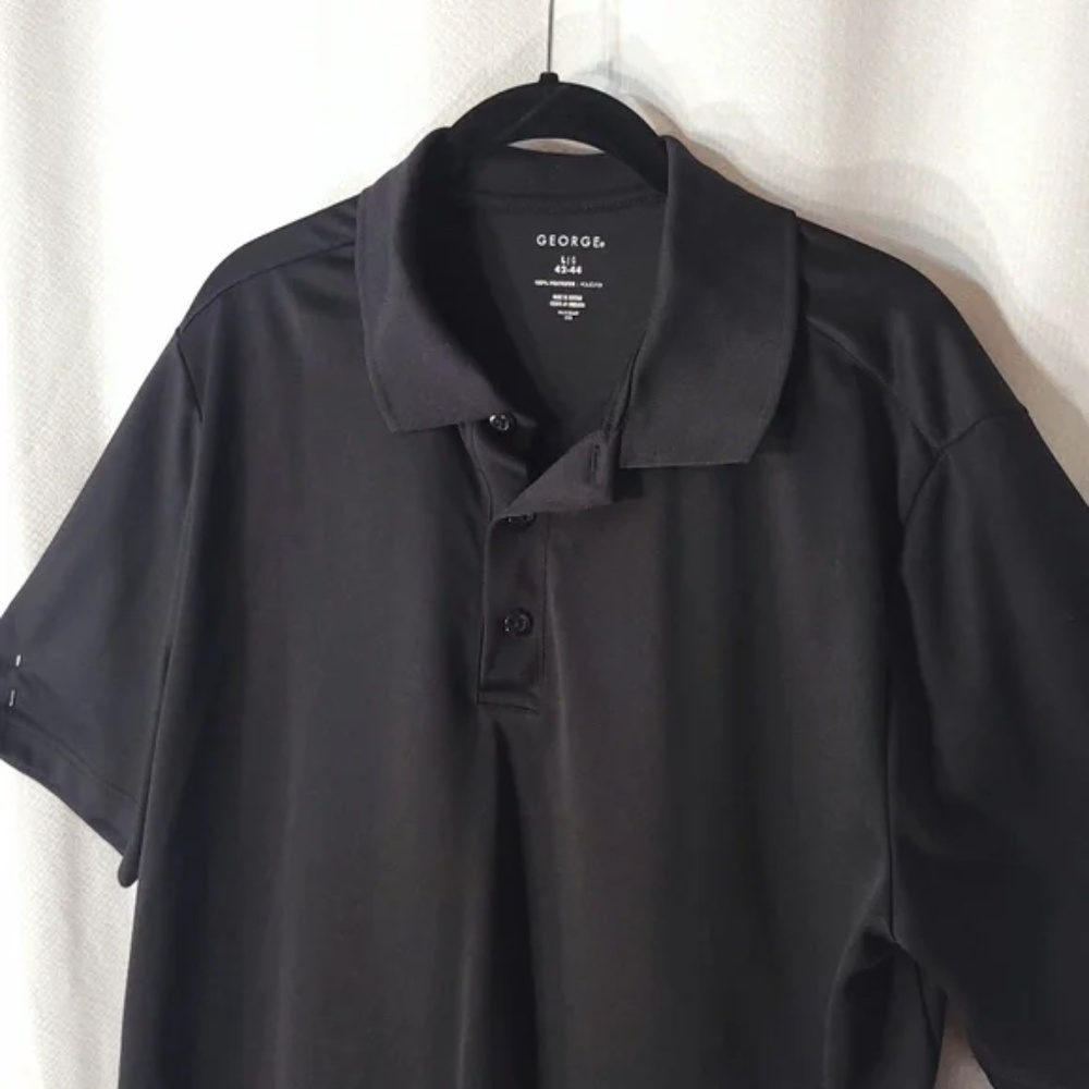 3/$25 Solid Black Polo Shirt - Picture 3 of 6